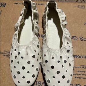 H&M Cream Flats with Silver Accents